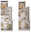 1 Bed 1 Bath 1467 square feet floor plan The Sinatra